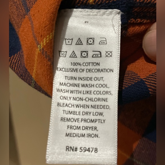 Tommy Bahama plaid long sleeve button up shirt size L(10-12) - Picture 5 of 5